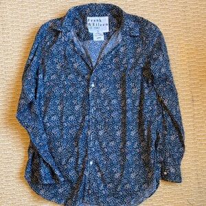 Frank & Eileen Navy Floral Shirt
